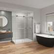Duel Alto 56-59 X 78 in. 8mm Bypass Shower Door for Alcove Installation with GlassShield(R) glass in Chrome & Matte Black