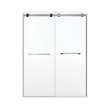 Duel Alto 56-59 X 78 in. 8mm Bypass Shower Door for Alcove Installation with GlassShield(R) glass in Chrome & Matte Black