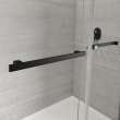 Duel Alto 56-59 X 78 in. 8mm Bypass Shower Door for Alcove Installation with GlassShield(R) glass in Matte Black & Chrome