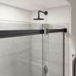 Duel Alto 56-59 X 78 in. 8mm Bypass Shower Door for Alcove Installation with GlassShield(R) glass in Matte Black & Chrome