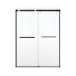 Duel Alto 56-59 X 78 in. 8mm Bypass Shower Door for Alcove Installation with GlassShield(R) glass in Matte Black & Chrome