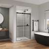Duel Alto 44-47 X 78 in. 8mm Bypass Shower Door for Alcove Installation with GlassShield(R) glass in Matte Black
