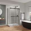 Duel Alto 44-47 X 78 in. 8mm Bypass Shower Door for Alcove Installation with GlassShield(R) glass in Matte Black