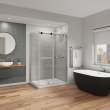 Duel Alto 44-47 X 78 in. 8mm Bypass Shower Door for Alcove Installation with GlassShield(R) glass in Chrome & Matte Black