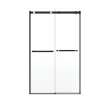 Duel Alto 44-47 X 78 in. 8mm Bypass Shower Door for Alcove Installation with GlassShield(R) glass in Matte Black & Chrome