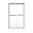 Duel Alto 44-47 X 78 in. 8mm Bypass Shower Door for Alcove Installation with GlassShield(R) glass in Matte Black & Brushed Gold
