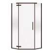 Link Curve Neo-angle 38 x 38 x 75 in. 8mm Pivot Shower Door for Corner Installation with Clear glass in Dark Bronze