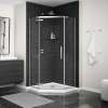 Link Curve Neo-angle 40 x 40 x 75 in. 8mm Pivot Shower Door for Corner Installation with Clear glass in Chrome