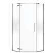 Hana Neo-angle 40 x 40 x 75 in. 8mm Pivot Shower Door for Corner Installation with Clear glass in Chrome