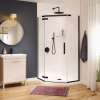 Hana Neo-angle 40 x 40 x 75 in. 8mm Pivot Shower Door for Corner Installation with Clear glass in Dark Bronze