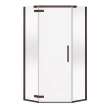 Hana Neo-angle 40 x 40 x 75 in. 8mm Pivot Shower Door for Corner Installation with Clear glass in Dark Bronze