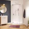 Hana Neo-angle 40 x 40 x 75 in. 8mm Pivot Shower Door for Corner Installation with Clear glass in Brushed Nickel