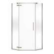 Hana Neo-angle 40 x 40 x 75 in. 8mm Pivot Shower Door for Corner Installation with Clear glass in Brushed Nickel