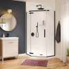 Hana Neo-angle 40 x 40 x 75 in. 8mm Pivot Shower Door for Corner Installation with Clear glass in Matte Black
