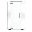 Hana Neo-angle 40 x 40 x 75 in. 8mm Pivot Shower Door for Corner Installation with Clear glass in Matte Black
