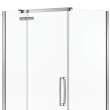 Hana Rectangular 42 x 34 x 75 in. 8mm Pivot Shower Door for Corner Installation with Clear glass in Chrome
