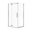 Hana Rectangular 42 x 34 x 75 in. 8mm Pivot Shower Door for Corner Installation with Clear glass in Brushed Nickel
