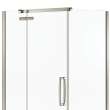 Hana Rectangular 42 x 34 x 75 in. 8mm Pivot Shower Door for Corner Installation with Clear glass in Brushed Nickel