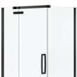 Hana Rectangular 42 x 34 x 75 in. 8mm Pivot Shower Door for Corner Installation with Clear glass in Matte Black