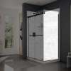 Duel and Inverto Return Panel for 32 in. Base with Clear glass in Matte Black