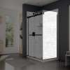 Duel and Inverto Return Panel for 34 in. Base with Clear glass in Dark Bronze