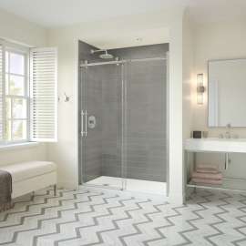 Odyssey SC 57-59 1/2 x 78in. 8 mm Sliding Shower Door for Alcove Installation with Clear glass in Chrome