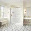 Odyssey SC 57-59 1/2 x 78in. 8 mm Sliding Shower Door for Alcove Installation with Clear glass in Brushed Gold
