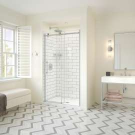 Odyssey SC 45-47 1/2 x 78in. 8 mm Sliding Shower Door for Alcove Installation with Clear glass in Chrome