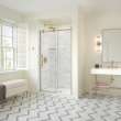 Odyssey SC 45-47 1/2 x 78in. 8 mm Sliding Shower Door for Alcove Installation with Clear glass in Brushed Gold