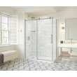 Odyssey SC Return Panel for 32 in. Base in Clear glass in Chrome