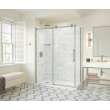 Odyssey SC Return Panel for 32 in. Base in Clear glass in Brushed Nickel
