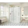 Odyssey SC Return Panel for 32 in. Base in Clear glass in Brushed Gold