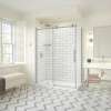 Odyssey SC Return Panel for 36 in. Base in Clear glass in Chrome