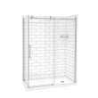 Odyssey SC Return Panel for 36 in. Base in Clear glass in Chrome