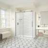 Odyssey SC Return Panel for 36 in. Base in Clear glass in Brushed Nickel