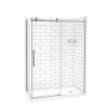 Odyssey SC Return Panel for 36 in. Base in Clear glass in Brushed Nickel