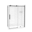 Odyssey SC Return Panel for 36 in. Base in Clear glass in Matte Black