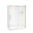 Odyssey SC Return Panel for 36 in. Base in Clear glass in Brushed Gold