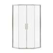 Radia Neo-angle 38 x 38 x 71 1/2 in. 6mm Sliding Shower Door for Corner Installation with Clear glass in Brushed Nickel