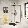 Radia Neo-angle 38 x 38 x 71 1/2 in. 6 mm Sliding Shower Door for Corner Installation with Clear glass in Matte Black