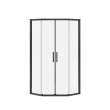 Radia Neo-angle 38 x 38 x 71 1/2 in. 6 mm Sliding Shower Door for Corner Installation with Clear glass in Matte Black