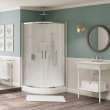 Radia Neo-round 32 x 32 x 71 1/2 in. 6mm Sliding Shower Door for Corner Installation with Clear glass in Chrome