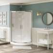 Radia Neo-round 32 x 32 x 71 1/2 in. 6mm Sliding Shower Door for Corner Installation with Clear glass in Chrome