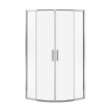 Radia Neo-round 32 x 32 x 71 1/2 in. 6mm Sliding Shower Door for Corner Installation with Clear glass in Chrome