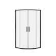 Radia Neo-round 32 x 32 x 71 1/2 in. 6 mm Sliding Shower Door for Corner Installation with Clear glass in Matte Black