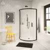Radia Round 36 x 36 x 71 1/2 in. 6 mm Sliding Shower Door for Corner Installation with Clear glass in Matte Black