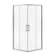 Radia Square 36 x 36 x 71 1/2 in. 6mm Sliding Shower Door for Corner Installation with Clear glass in Chrome