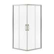 Radia Square 36 x 36 x 71 1/2 in. 6mm Sliding Shower Door for Corner Installation with Clear glass in Brushed Nickel