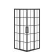 Radia Square 36 x 36 x 71 1/2 in. 6 mm Sliding Shower Door for Corner Installation with French glass in Matte Black