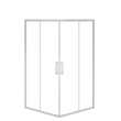 Radia Square 42 x 42 x 71 1/2 in. 6 mm Sliding Shower Door for Corner Installation with Clear glass in Chrome